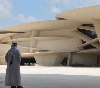 متحف قطر الوطني الذي صممه المعماري الفرنسي جان نوفل