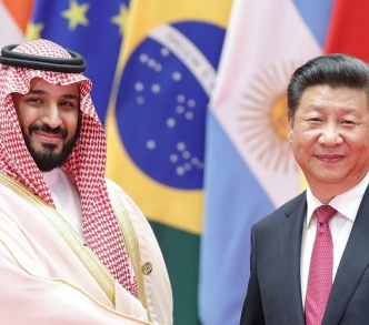 ولي العهد السعودي محمد بن سلمان والرئيس الصيني شي جين بينغ