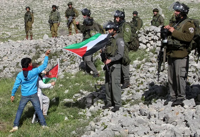 palestinian-children-protest