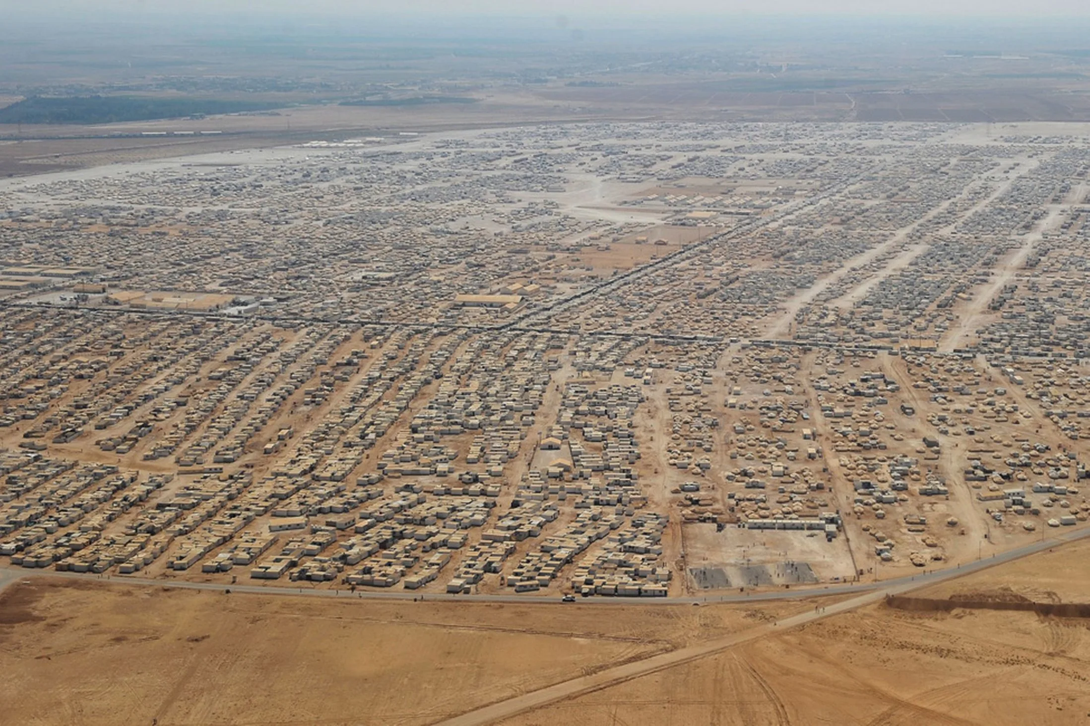 An-aerial-view-shows-the-Zaatari-refugee-camp