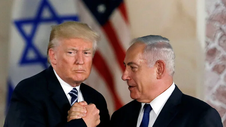 الرئيس الأمريكي دونالد ترامب ورئيس الوزراء الإسرائيلي نتنياهو