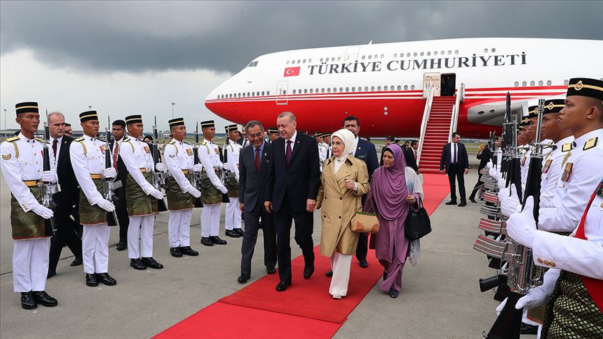 اردوغان يصل كوالالمبور
