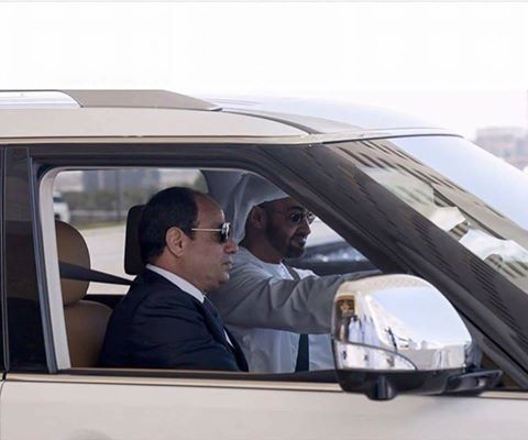 محمد بن زايد رفقة الرئيس المصري، عبد الفتاح السيسي