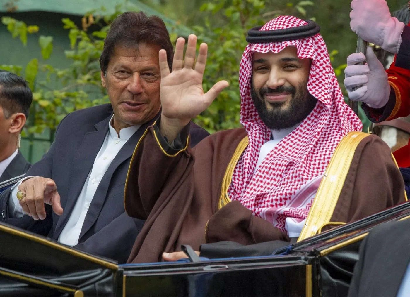رئيس الوزراء الباكستاني عمران خان وولي العهد السعودي الأمير محمد بن سلمان في إسلام أباد في شباط/ فبراير 2019.