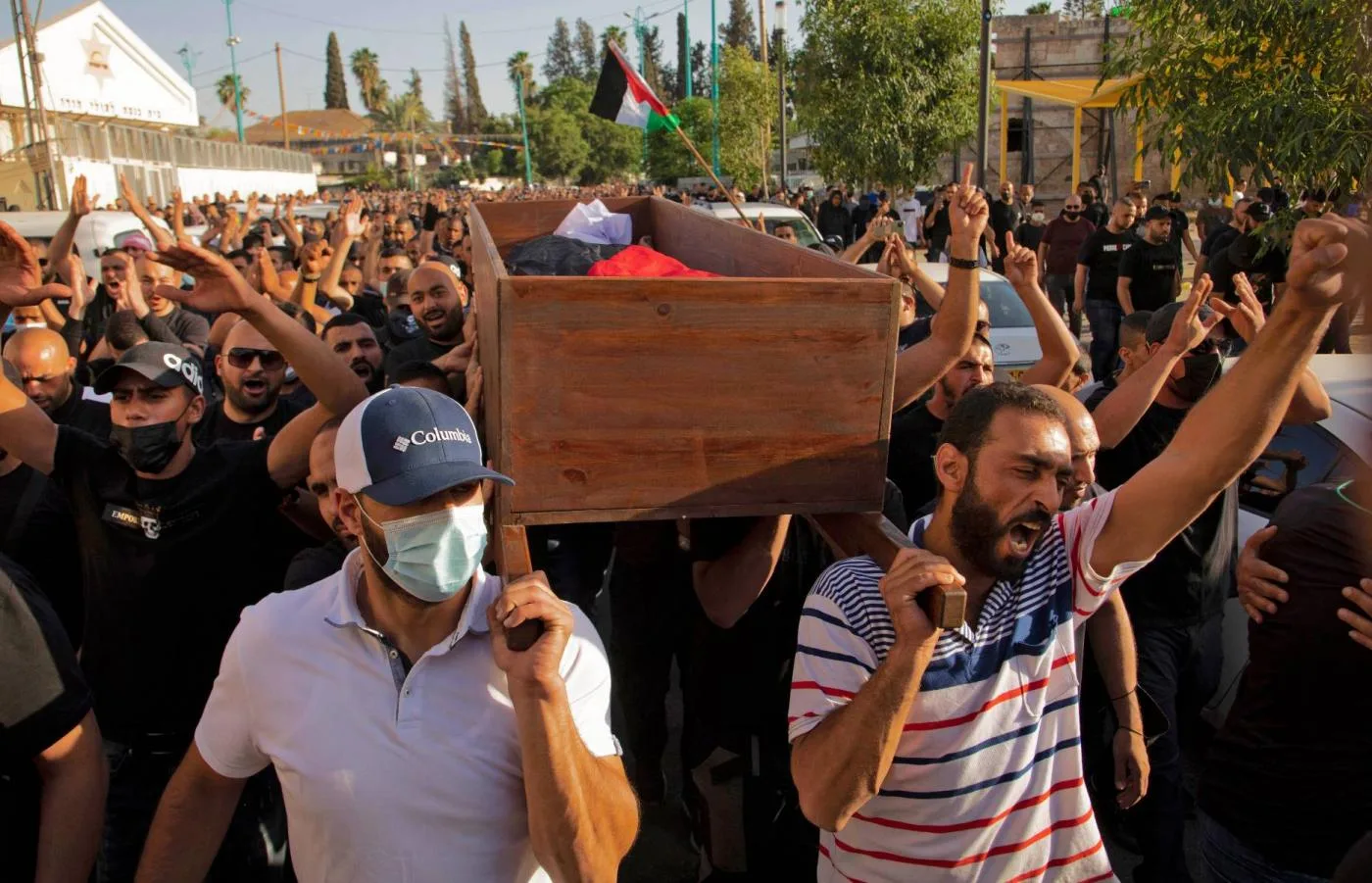 Arab Israelis funeral of Mousa Hassouna Lod May 11, 2021 AFP