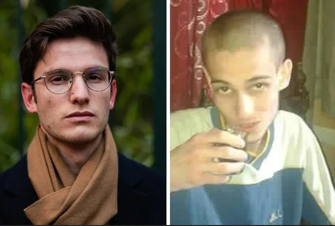على اليسار، عمر الشغري، 25 سنة، في العاصمة واشنطن يوم 12 شباط/ فبراير. وعلى اليمين، صورة سابقة للشغري في دمشق بعد فترة قصيرة من إطلاق سراحه من السجن سنة 2015.