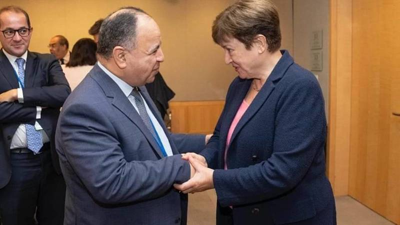 وزير المالية المصري ومديرة صندوق النقد الدولي