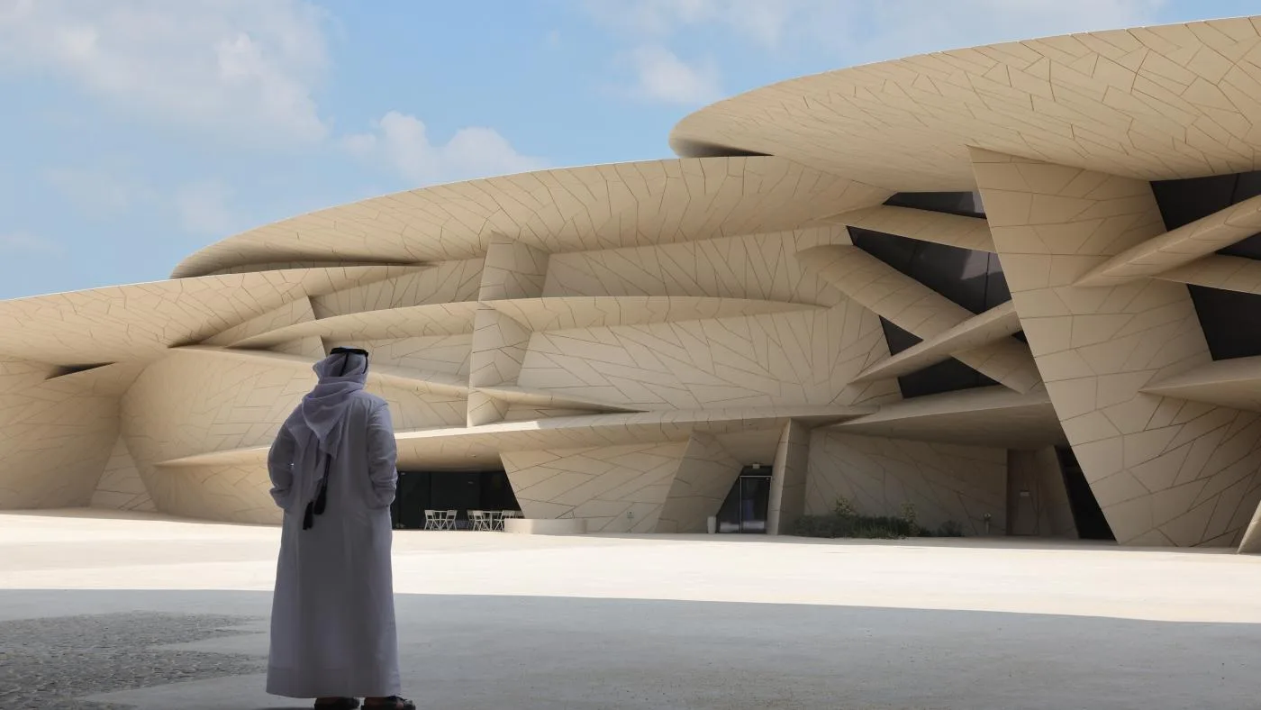 متحف قطر الوطني الذي صممه المعماري الفرنسي جان نوفل