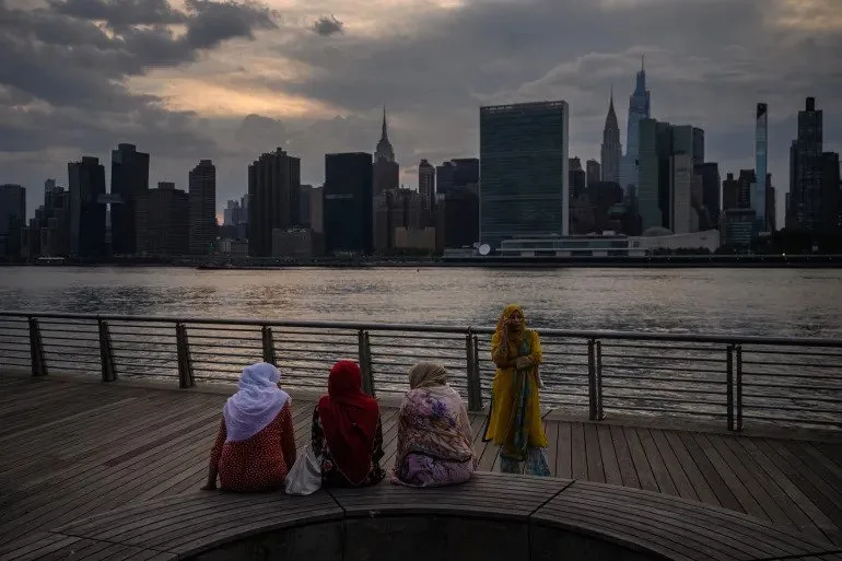 سيدات مسلمات في مانهاتن بنيويورك