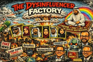 أمجد طه وروضة الطنيجي.. داخل مصنع التضليل الإماراتي المدعوم بالذكاء الاصطناعي