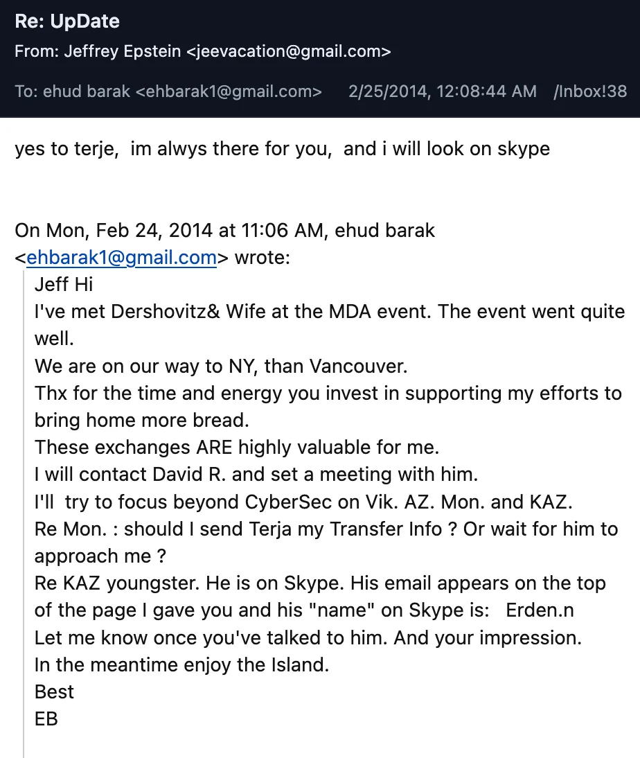 كيف مهّد إبستين طريق نتنياهو وباراك لاحتكار الغاز البحري؟ 26 نون بوست