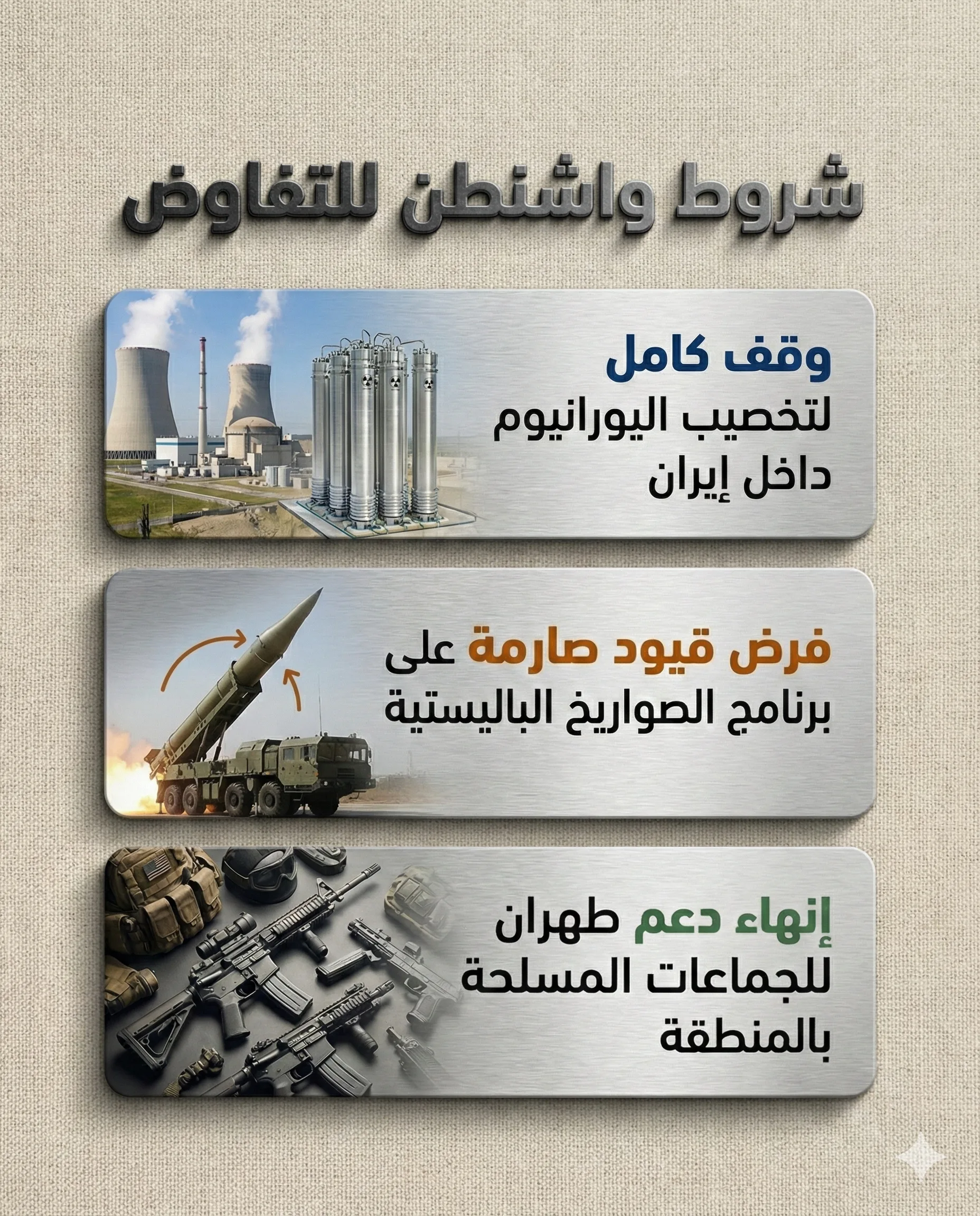 تتبنى واشنطن رؤية أوسع بكثير لما ينبغي بحثه والتفاوض عليه مع طهران