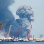 تصاعد الدخان في السماء بعد سماع دوي انفجارات في المنامة، البحرين، 28 فبراير/شباط 2026. رويترز