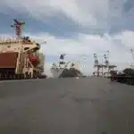 ميناء الخميني الواقع في محافظة خوزستان على الضفة الشمالية للخليج