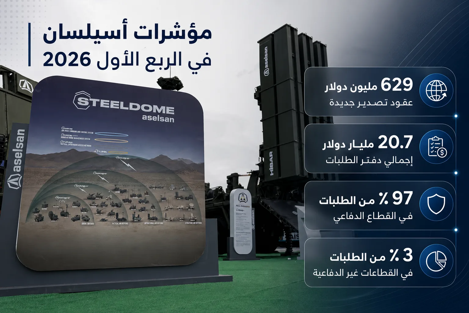 400 ألف منتج دفاعي.. ما أبرز تقنيات أسيلسان التركية ولمن توّردها؟ 27 تعد شركة أسيلسان حجر زاوية في منظومة الدفاع التركية