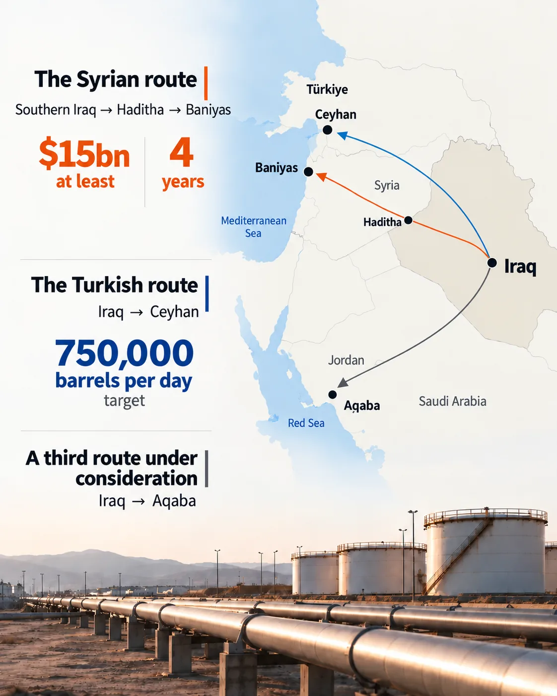 From Basra to Baniyas: Iraq’s search for energy routes beyond the Gulf 28 NoonPost